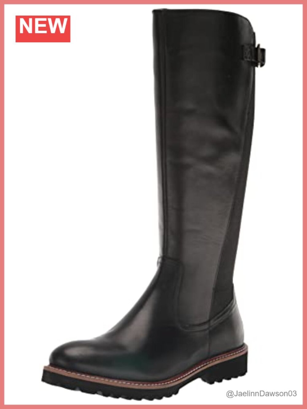 SoftWalk Inara Leather Tall Boot Pull-On Buckle Zipper Casual Round Toe